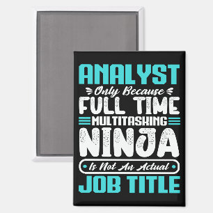 Aimant Analyste Titre du travail Profession Amusante Anal