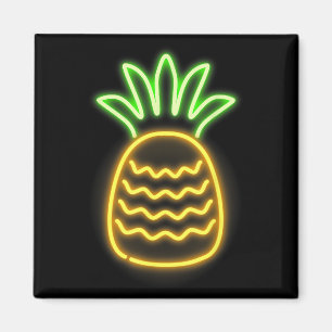 Aimant Ananas À Neon Rétro Pour Plages Hawaiiennes Shi
