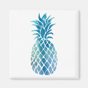 Aimant ananas bleu