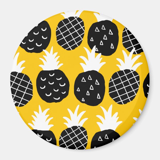 Aimant Ananas noir (Devant)