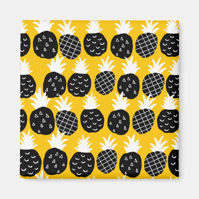 Aimant Ananas noir (Devant)
