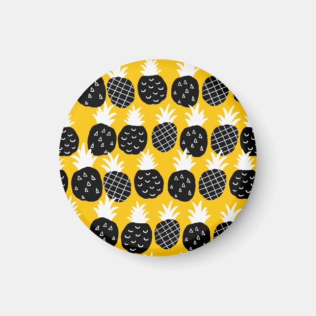 Aimant Ananas noir (Devant)