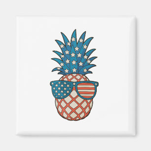 Aimant Ananas Patriotique 250e Anniversaire 4 Juillet