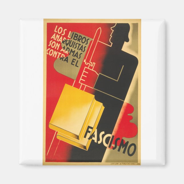 Aimant Anarchiste espagnol de la guerre civile / Facisme  (Devant)