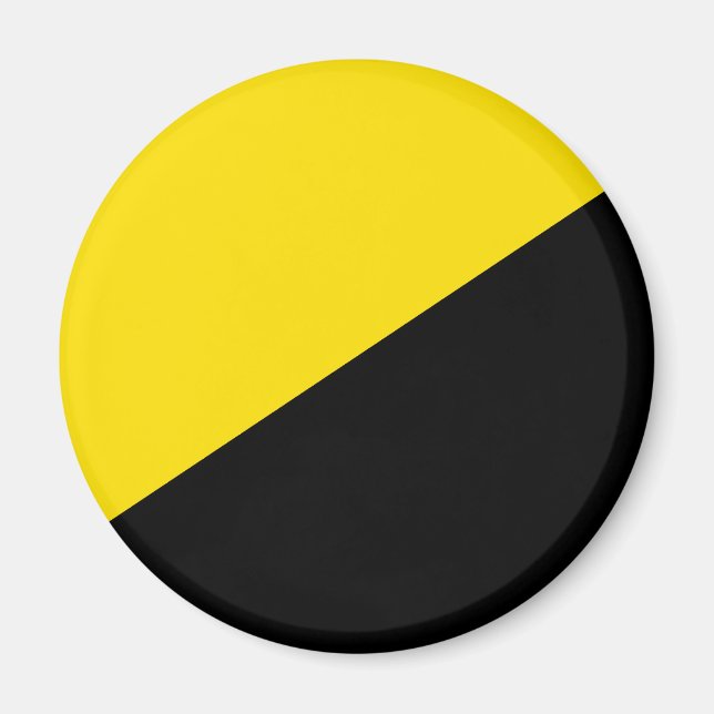 Aimant Anarcho capitalisme drapeau anarchie symbole jaune (Devant)