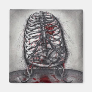 Aimant Anatomie de cage vide Cœur Surréalisme Art d'horre