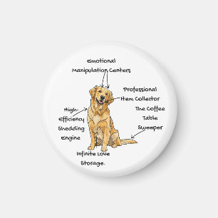 Aimant Anatomie d'un Golden Retriever - Maman/Papa de chi