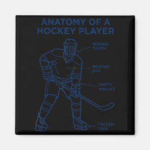 Aimant Anatomie d'un joueur de hockey drôle de sport 
