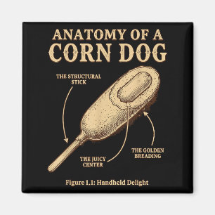 Aimant Anatomie d'un mème de corn dog ironique nourriture