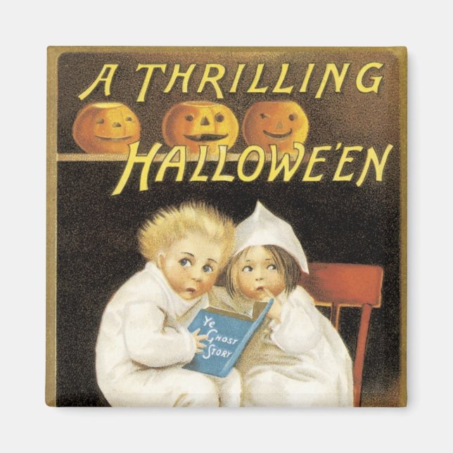 Aimant Ancien Halloween Ghost Story Enfants (Devant)