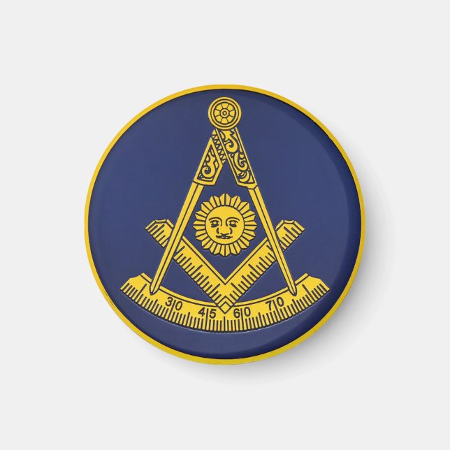 Aimant Ancien Maître Freemason Carré et Compass Masonic (Devant)