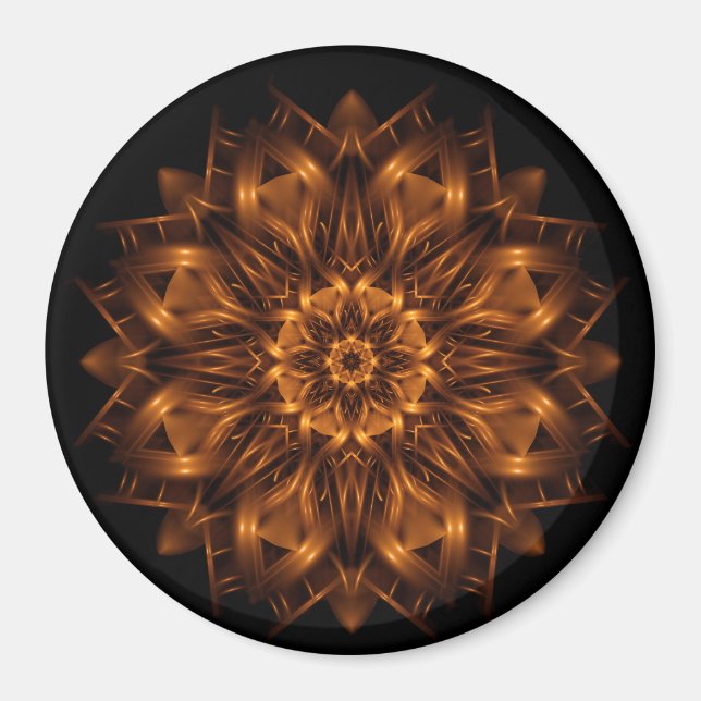 Aimant Ancien médaillon de cuivre or magnétique ronde (Devant)