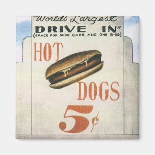 Aimant Ancien Panneau d'Affichage, Plus Grand Drive In po