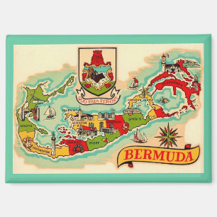 Aimant Ancienne carte classique des Bermudes