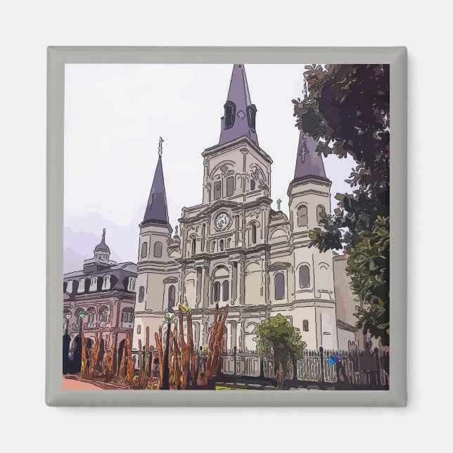 Aimant Ancienne cathédrale de JackSon Carré (Devant)