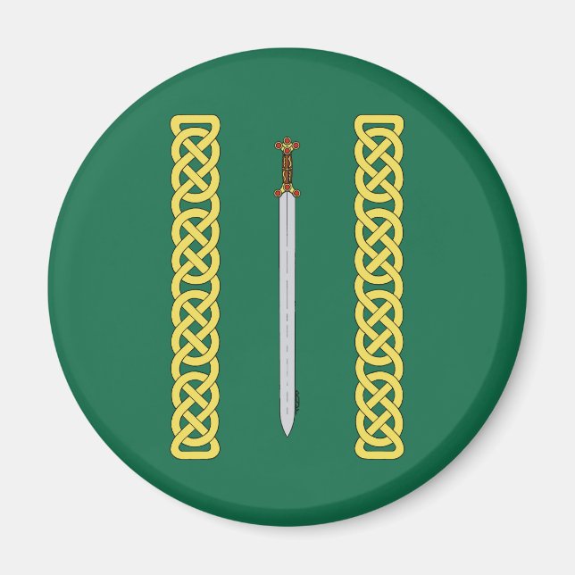 Aimant Ancienne épée celtique et réseau (Devant)