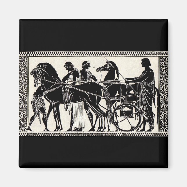 Aimant anciens hommes et chevaux romains (Devant)