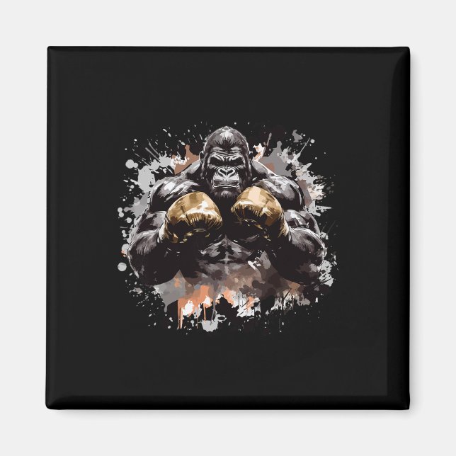 Aimant Ancient Motivation Inc Gorilla Boxe Champ Boxeur  (Devant)