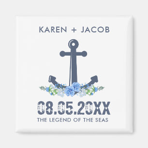 Aimant Ancre Croisière Enregistrer la date   Favoriser le