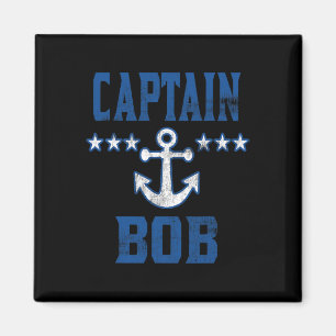 Aimant Ancre de capitaine bleu vintage de navigation pers