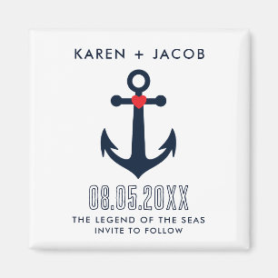 Aimant Ancre Mariage bateau de croisière Enregistrer la d