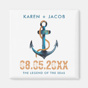 Aimant Ancre Nautical Cruise Navire Mariage Favoriser Mag