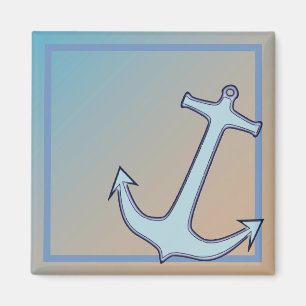 Aimant Ancre sur le bleu et le Tan
