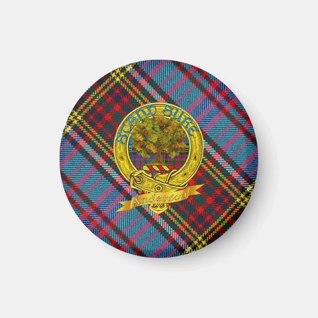 Aimant Anderson Clan Tartan & Motif (Devant)