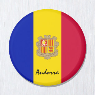 Aimant Andorre drapeau aimant, voyage, vacances, Andorre