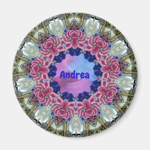 Aimant ANDREA ~ Motif de Pâques personnalisé Fractal ~