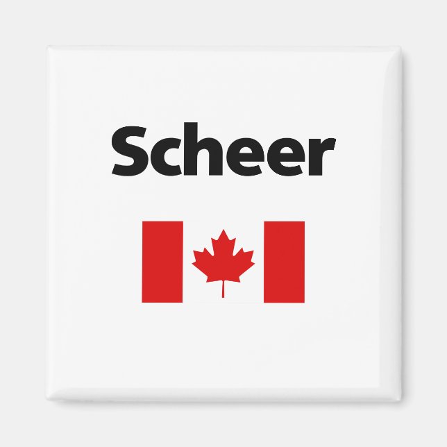 Aimant Andrew Scheer Canada Drapeau canadien Couleur clai (Devant)
