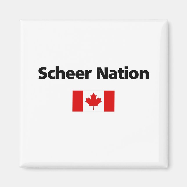 Aimant Andrew Scheer Nation Drapeau canadien conservateur (Devant)