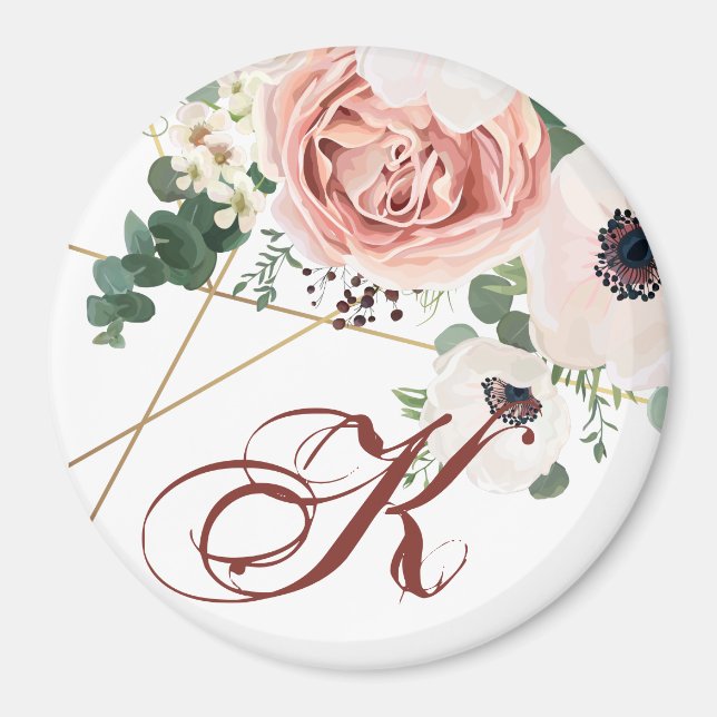 Aimant Anémone de Rose géométrique de jardin magnétique p (Devant)