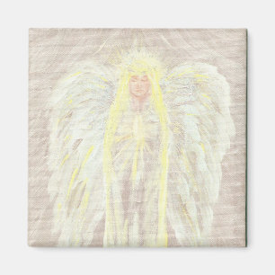 Aimant Ange béni de lumière d'or