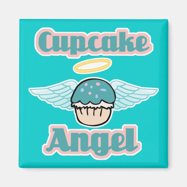 Aimant ange cupcake (Devant)