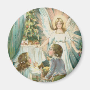 Aimant Ange de Noël avec enfants