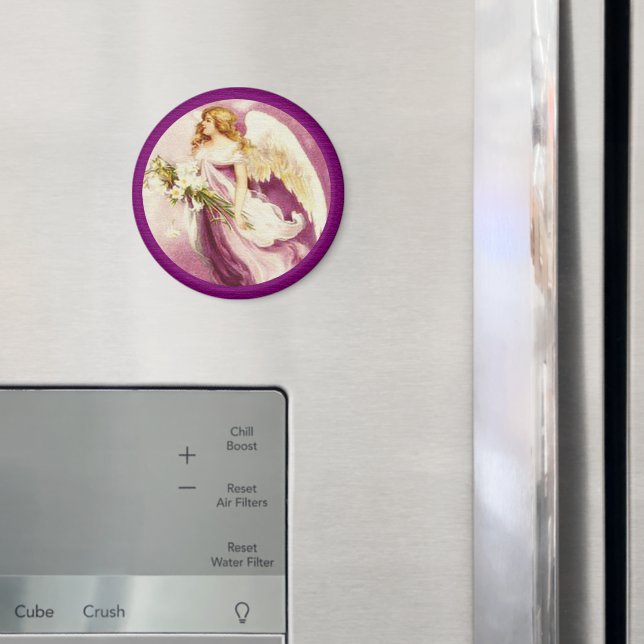 Aimant Angel de Pâques vintage Texté (In situ (réfrigérateur))