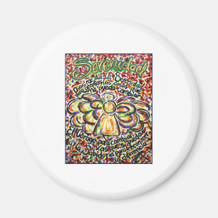 Aimant Angel de prière de sérénité (texte espagnol)