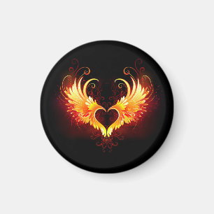 Aimant Angel Fire Heart with Wings