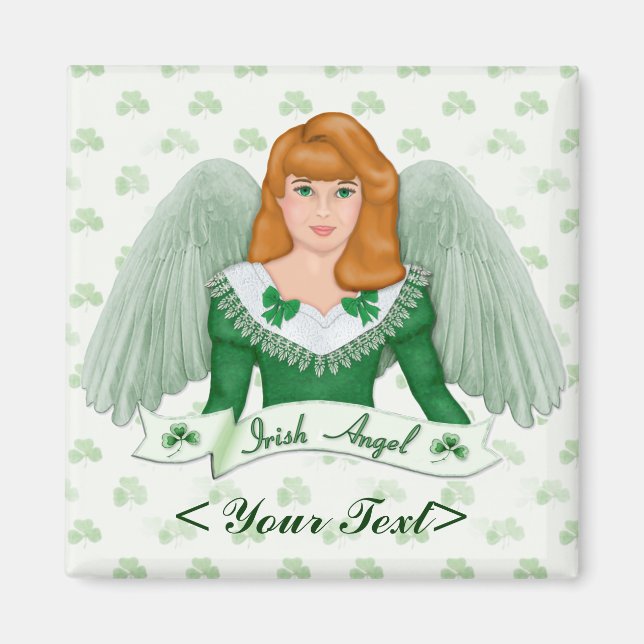 Aimant Angel irlandais et bannière (Devant)