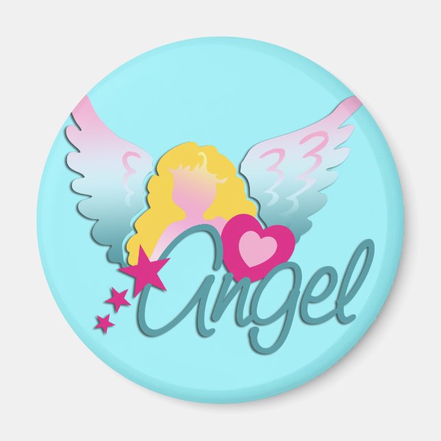 Aimant Angels Love | cyan (Devant)
