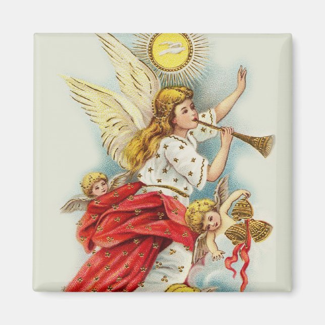 Aimant Anges de vœux de Noël (Devant)