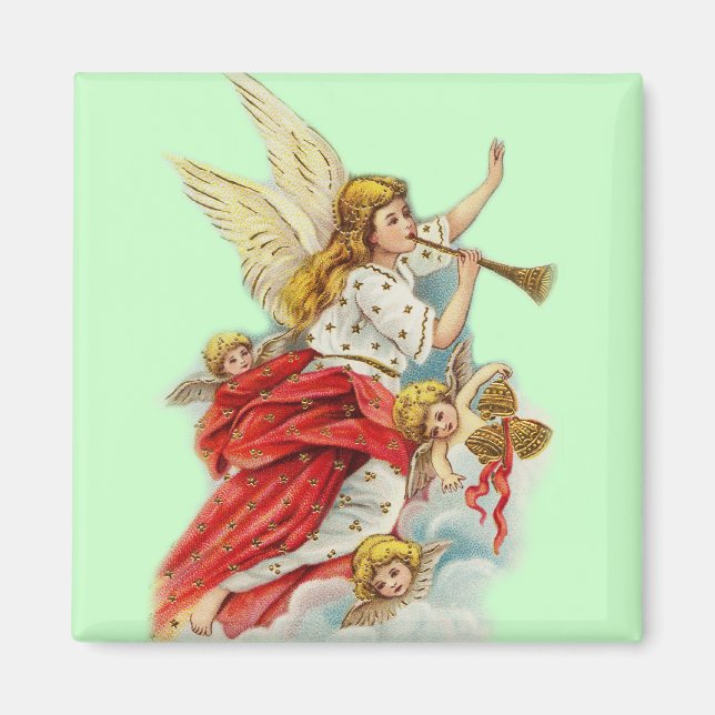 Aimant Anges de vœux de Noël (Devant)