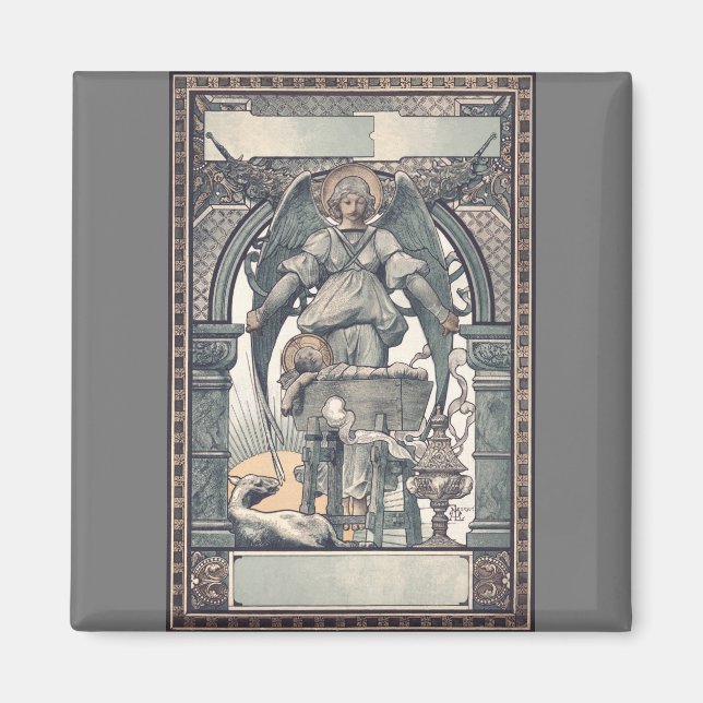 Aimant Anges gardiens avec l'enfant Jésus (Devant)
