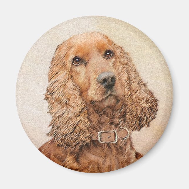 Aimant Anglais Cocker Peinture Espagnole - Art Chien orig (Devant)