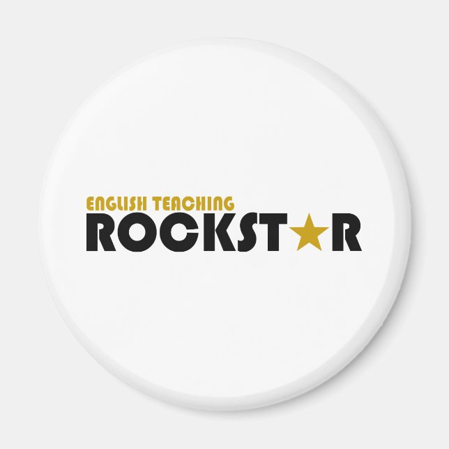 Aimant Anglais Enseignement Rockstar (Devant)