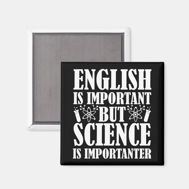 Aimant Anglais Important Mais Science Drôle Enseignant Di (Recto/Verso)