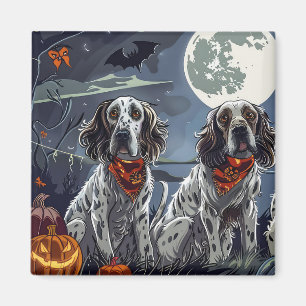 Aimant Anglais Setter Halloween Éffrayant