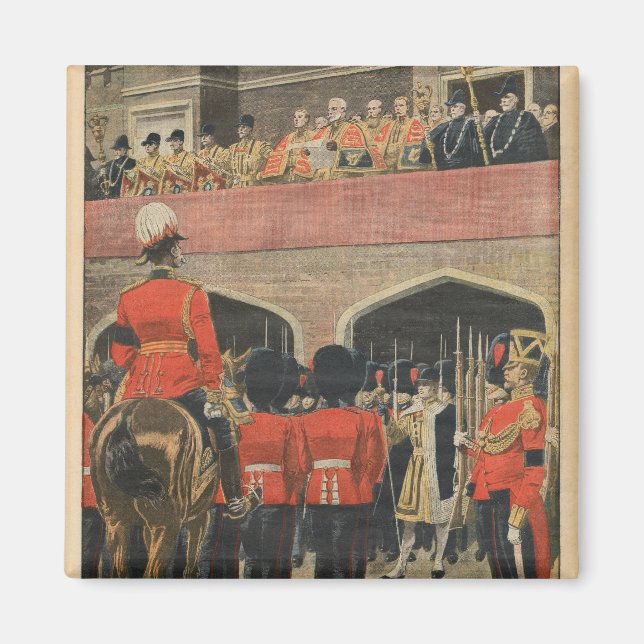 Aimant Angleterre, proclamation du nouveau roi George V (Devant)