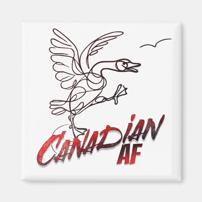 Aimant Angry Canada Goose Canadian AF sticker (Devant)